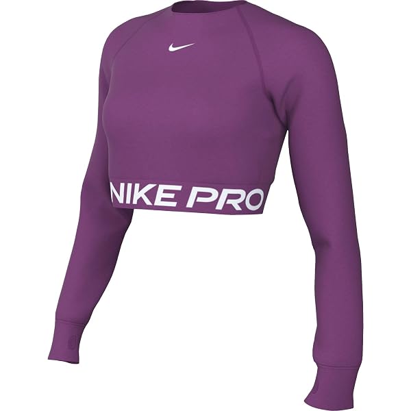 Amazon.com: Nike Pro Women's Dri-FIT Cropped Long-Sleeve Top (Hot